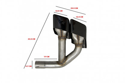 Exhaust Muffler Tips Black SQ7 Design for Audi Q7 4M 3.0 Petrol (2015–2019)