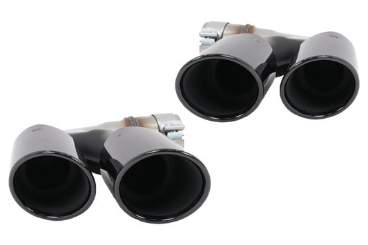 Exhaust Muffler Tips Black for BMW X5 G05 X6 G06 X7 G07 40i M-Package (2018-Up)