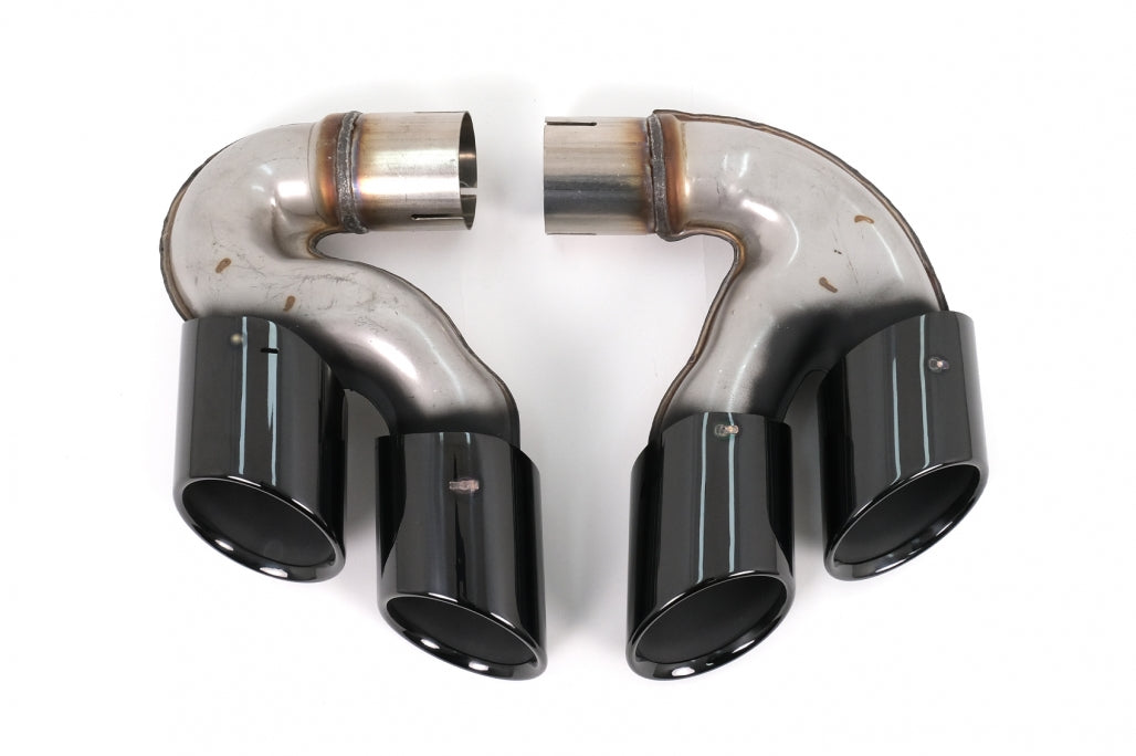 Exhaust Muffler Tips Black for BMW X5 G05 X6 G06 X7 G07 40i M-Package (2018-Up)