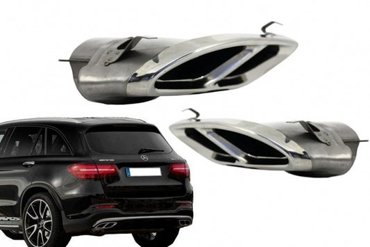 Exhaust Muffler Tips C43 Sport Design for Mercedes GLC X253 C253 GLE W166 C292 C-Class W205 (2014–2017)