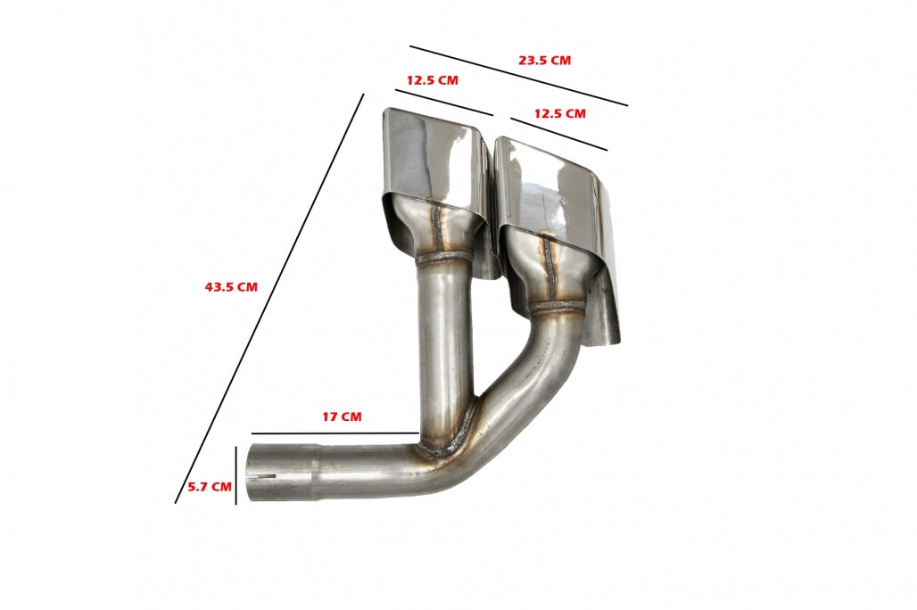 Exhaust Muffler Tips Chrome SQ7 Design for Audi Q7 4M 3.0 Petrol (2015–2019)