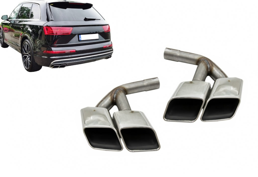 Exhaust Muffler Tips Chrome SQ7 Design for Audi Q7 4M 3.0 Petrol (2015–2019)