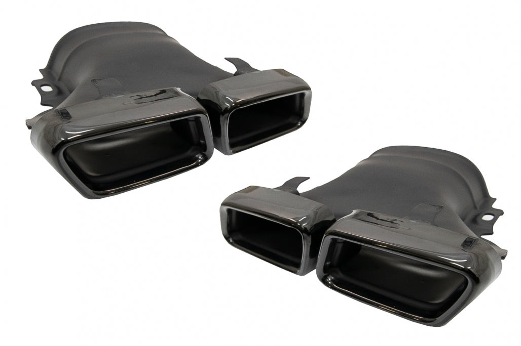 Exhaust Muffler Tips E63 Design Black for Mercedes E-Class W213  GLC X253 C253 (2015–Up)