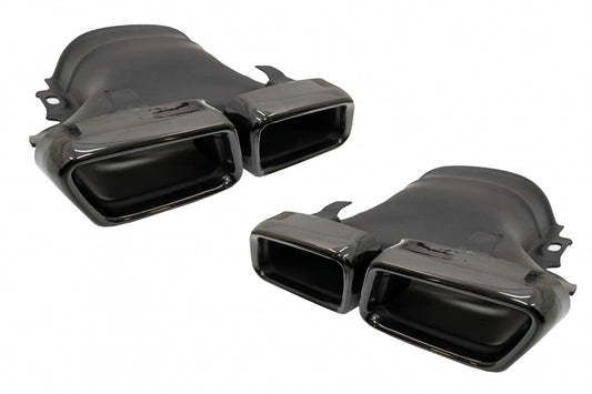 Exhaust Muffler Tips E63 Design Black for Mercedes E-Class W213  GLC X253 C253 (2015–Up)