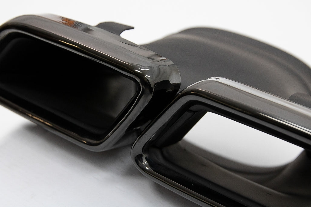 Exhaust Muffler Tips E63 Design Black for Mercedes E-Class W213  GLC X253 C253 (2015–Up)