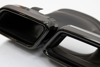 Exhaust Muffler Tips E63 Design Black for Mercedes E-Class W213  GLC X253 C253 (2015–Up)