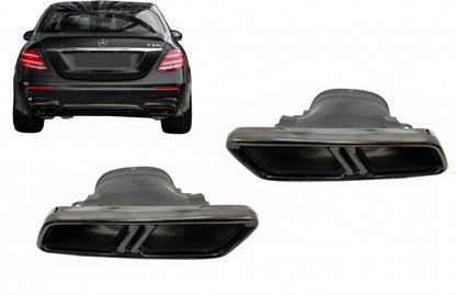 Exhaust Muffler Tips E63 S Design Black for Mercedes E-Class W213  GLC X253 C253 (2015–Up)