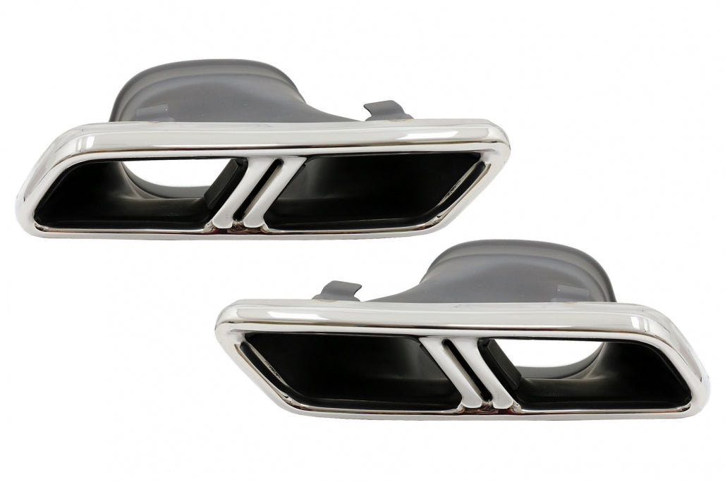 Exhaust Muffler Tips E63 S Design Chrome for Mercedes E-Class W213  GLC X253 C253 (2015–Up)