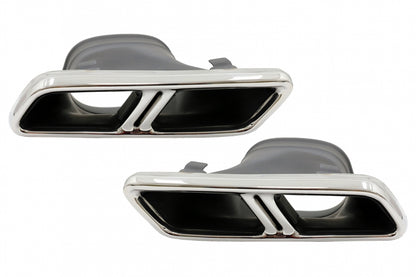 Exhaust Muffler Tips E63 S Design Chrome for Mercedes E-Class W213  GLC X253 C253 (2015–Up)