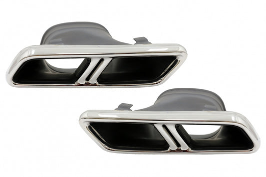 Exhaust Muffler Tips E63 S Design Chrome for Mercedes E-Class W213  GLC X253 C253 (2015–Up)