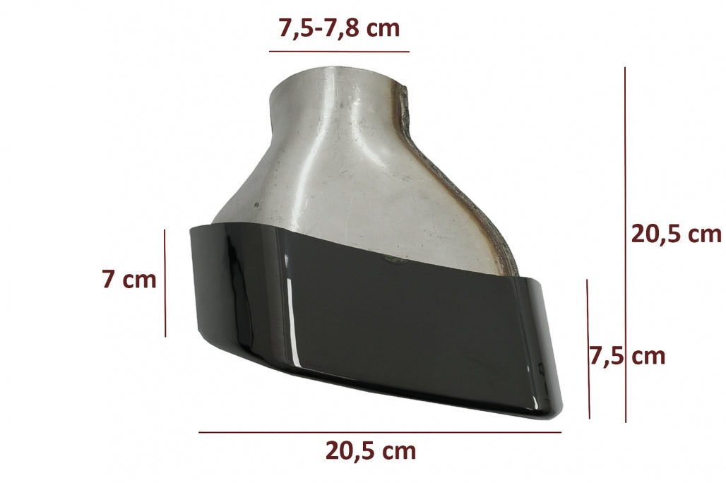 Exhaust Muffler Tips M-Tech Sport Black for BMW 5 Series G30 G31 F10 F11 LCI & 6 Series G32 (2010–Up)