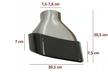 Exhaust Muffler Tips M-Tech Sport Black for BMW 5 Series G30 G31 F10 F11 LCI & 6 Series G32 (2010–Up)