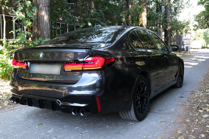 Exhaust Muffler Tips M5 Design Black for BMW 5 Series G30 G31 G38 & 6 Series G32 (2016–2020)