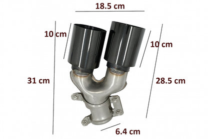 Exhaust Muffler Tips M5 Design Black for BMW 5 Series G30 G31 G38 & 6 Series G32 (2016–2020)