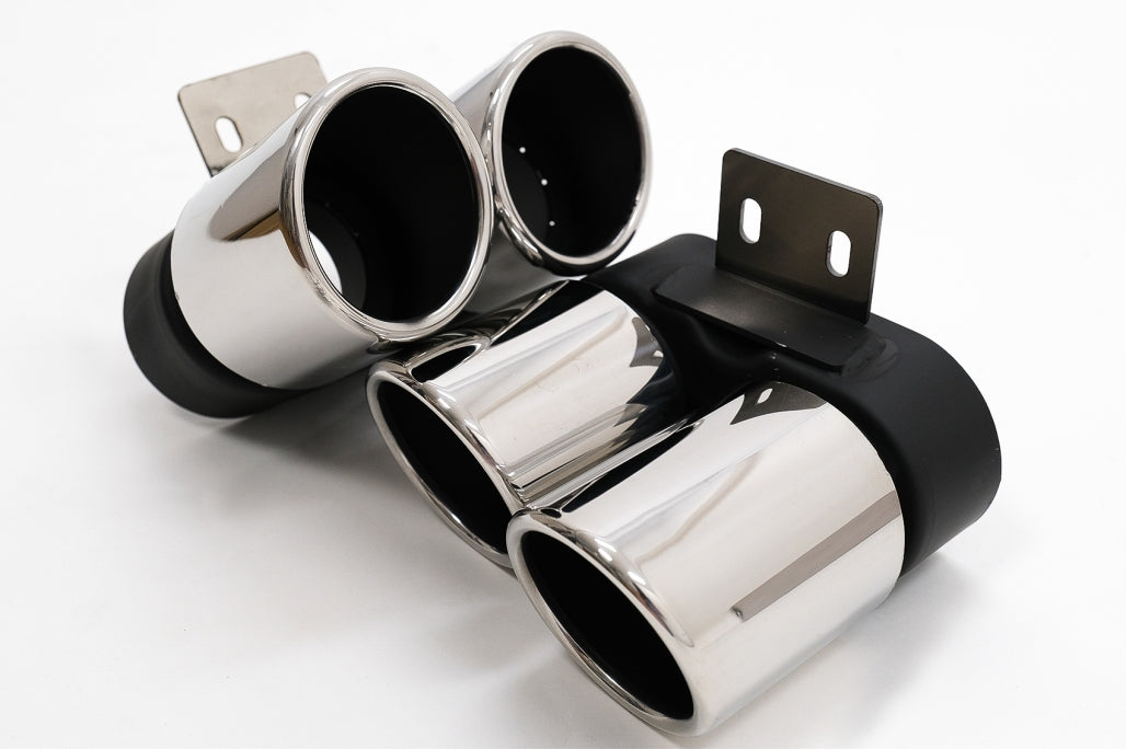Exhaust Muffler Tips M5 LCI Chrome Twin Outlet for BMW 5 Series F10 F11 (2011–2017)