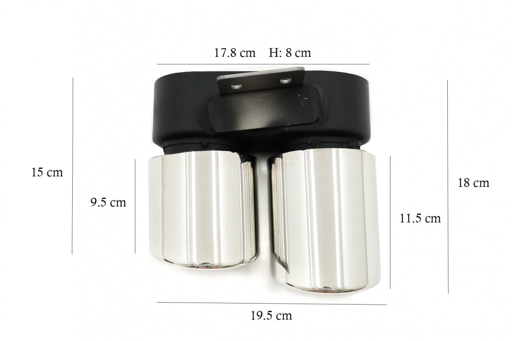 Exhaust Muffler Tips M5 LCI Chrome Twin Outlet for BMW 5 Series F10 F11 (2011–2017)