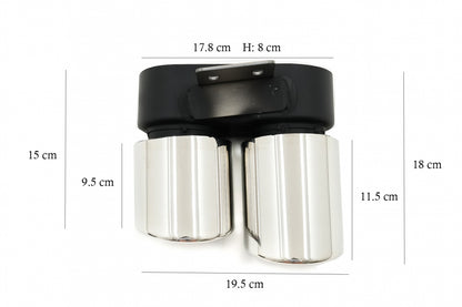 Exhaust Muffler Tips M5 LCI Chrome Twin Outlet for BMW 5 Series F10 F11 (2011–2017)