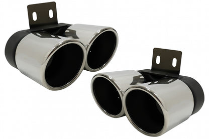 Exhaust Muffler Tips M5 LCI Chrome Twin Outlet for BMW 5 Series F10 F11 (2011–2017)