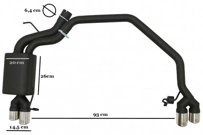 Exhaust System Twin Double Outlet 102-433/70RS for BMW 5 Series F10 (2011–2016)