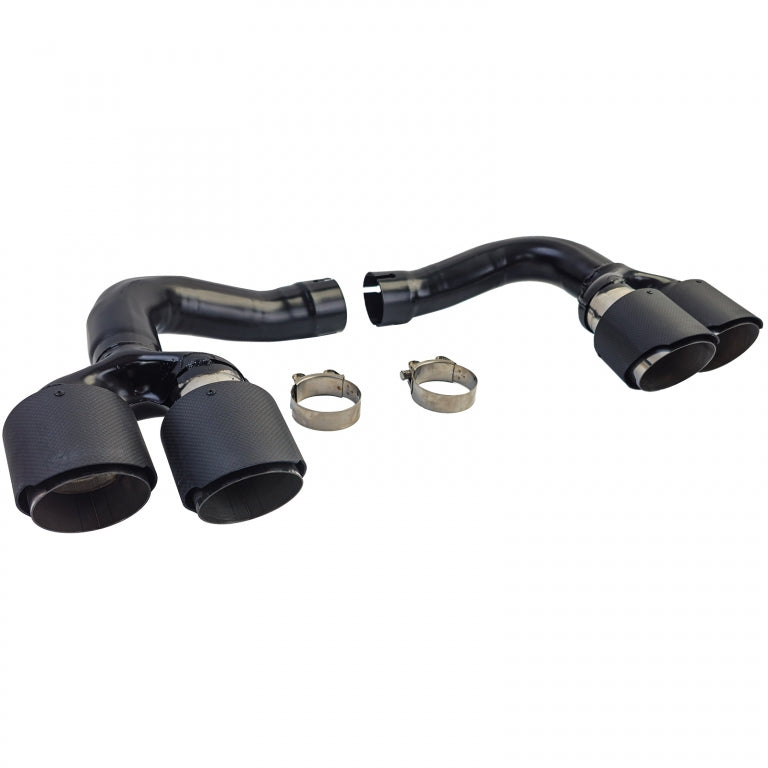 Exhaust Tailpipes Carbon Twin Pipe for BMW X6 E71 30d 40d M-Package (2008-2014)