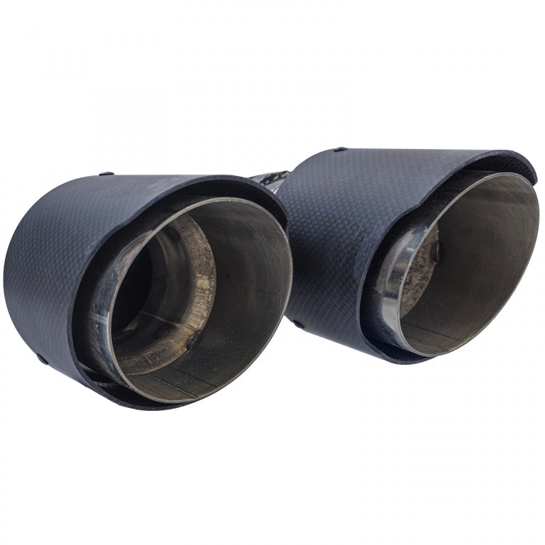 Exhaust Tailpipes Carbon Twin Pipe for BMW X6 E71 30d 40d M-Package (2008-2014)
