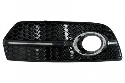 Fog Lamp Covers Side Grilles RS Design Piano Black Chrome for Audi Q5 8R (2008–2011)