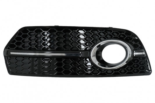 Fog Lamp Covers Side Grilles RS Design Piano Black Chrome for Audi Q5 8R (2008–2011)