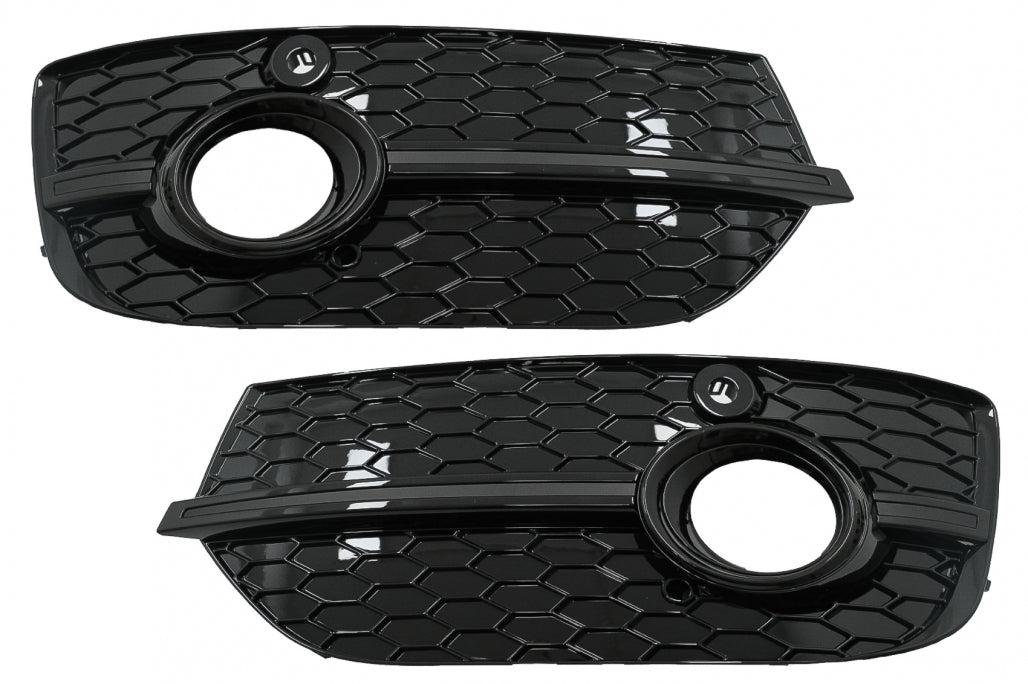 Fog Lamp Covers Side Grilles RS Design Piano Black for Audi Q3 8U (2011–2014)