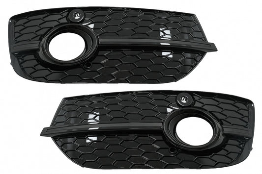 Fog Lamp Covers Side Grilles RS Design Piano Black for Audi Q3 8U (2011–2014)