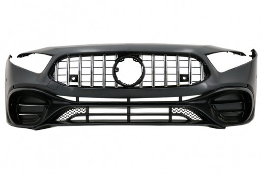 Front Bumper A45 Design with Panamericana Grille for Mercedes A-Class W177 V177 (2018–2022)