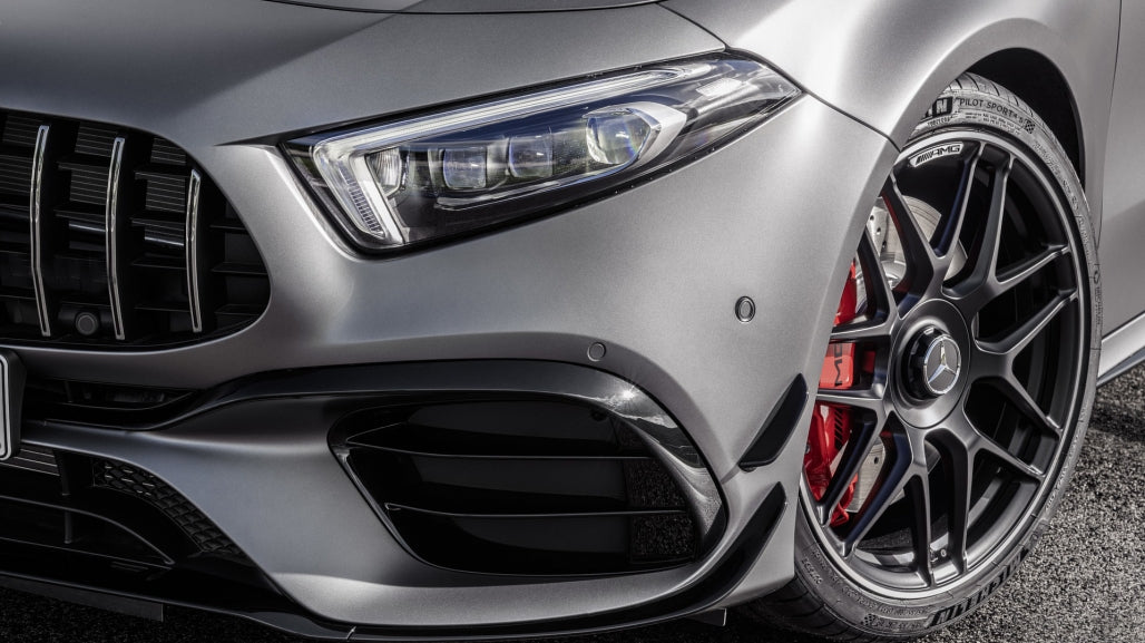 Front Bumper A45 Design with Panamericana Grille for Mercedes A-Class W177 V177 (2018–2022)