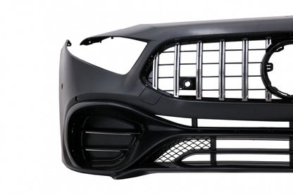 Front Bumper A45 Design with Panamericana Grille for Mercedes A-Class W177 V177 (2018–2022)