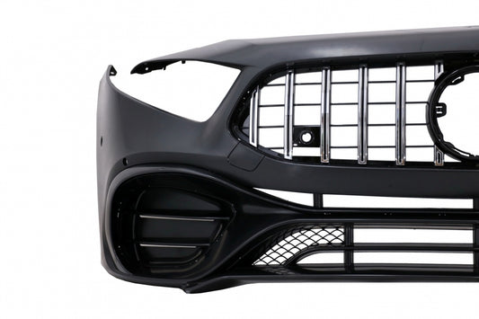Front Bumper A45 Design with Panamericana Grille for Mercedes A-Class W177 V177 (2018–2022)