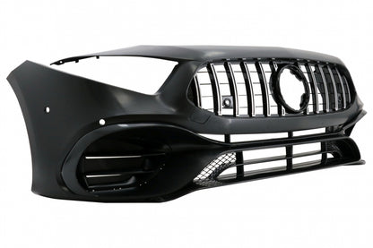 Front Bumper A45 Design with Panamericana Grille for Mercedes A-Class W177 V177 (2018–2022)
