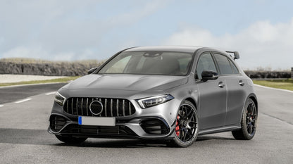 Front Bumper A45 Design with Panamericana Grille for Mercedes A-Class W177 V177 (2018–2022)