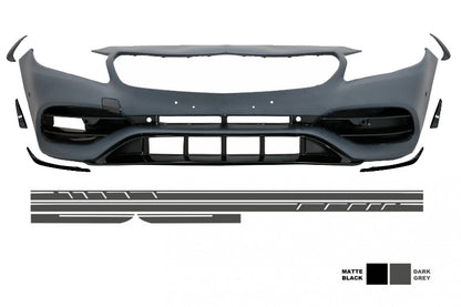 Front Bumper A45 Design with Side Decals Dark Grey for Mercedes A-Class W176 (2012–2018)