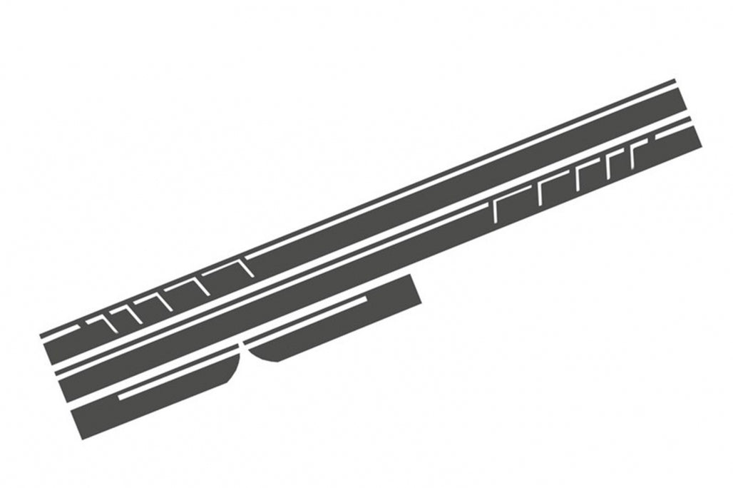 Front Bumper A45 Design with Side Decals Dark Grey for Mercedes A-Class W176 (2012–2018)