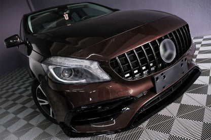 Front Bumper A45 Design with Side Decals Dark Grey for Mercedes A-Class W176 (2012–2018)