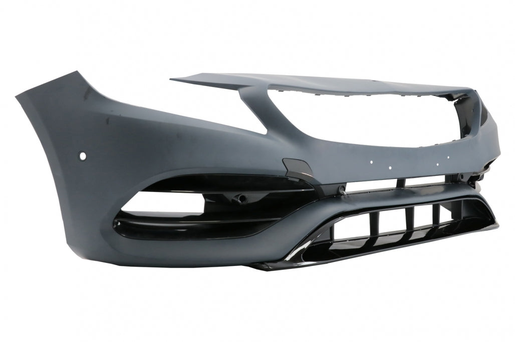 Front Bumper A45 Design with Side Decals Dark Grey for Mercedes A-Class W176 (2012–2018)