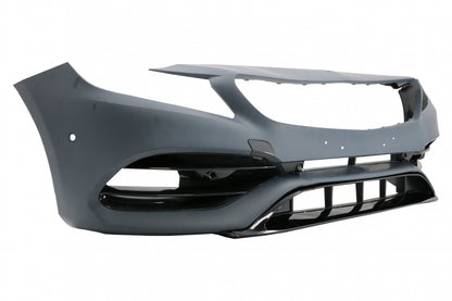 Front Bumper A45 Design with Side Decals Dark Grey for Mercedes A-Class W176 (2012–2018)