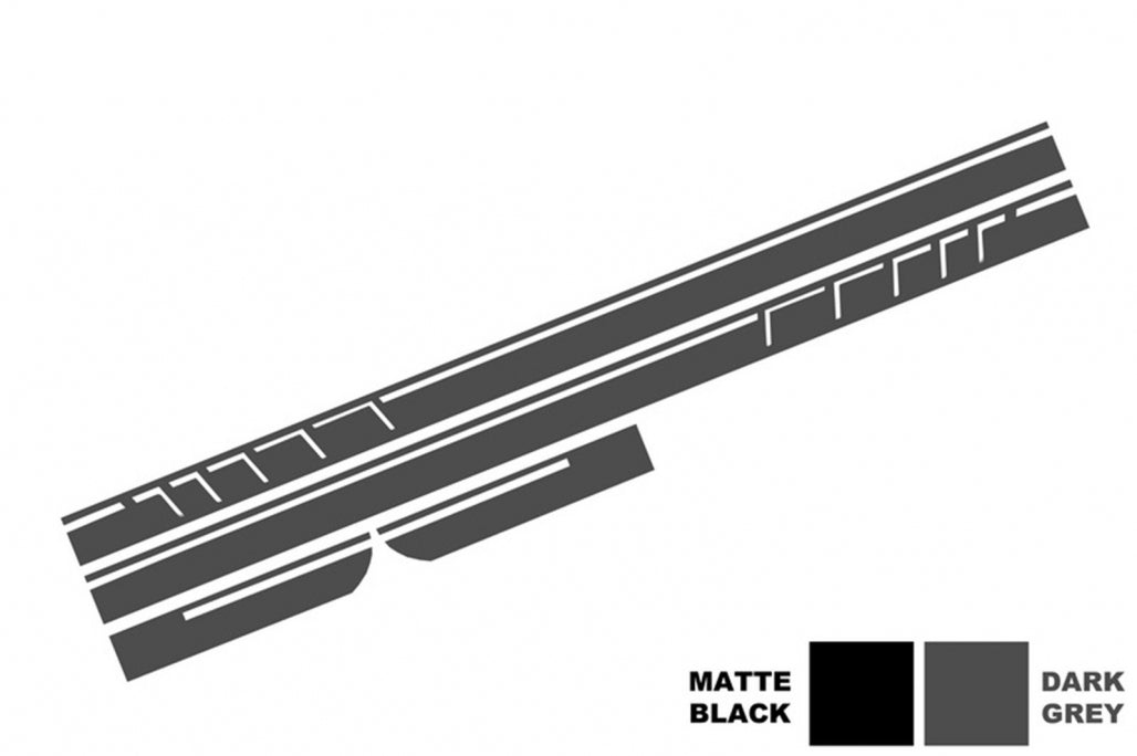 Front Bumper A45 Design with Side Decals Dark Grey for Mercedes A-Class W176 (2012–2018)