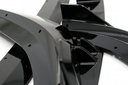 Front Bumper Add-On Spoiler Lip compatible with Audi A3 8V Facelift S-Line (2017-up) Piano Black