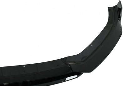 Front Bumper Add-On Spoiler Lip compatible with Audi A3 8V Facelift S-Line (2017-up) Piano Black