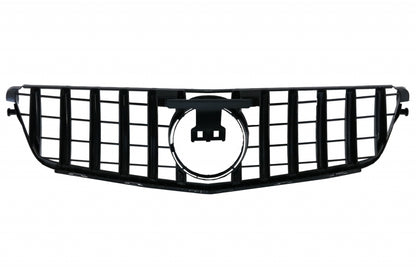 Front Bumper C63 Facelift Look with GT-R Panamericana Grille Chrome for Mercedes C-Class W204 S204 (2007–2015)