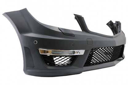 Front Bumper C63 Facelift Look with GT-R Panamericana Grille Piano Black for Mercedes C-Class W204 S204 (2007–2015)