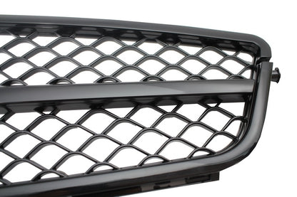 Front Bumper C63 Facelift Look with Single Frame Grille Piano Black for Mercedes C-Class W204 S204 (2007–2015)