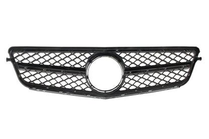Front Bumper C63 Facelift Look with Single Frame Grille Piano Black for Mercedes C-Class W204 S204 (2007–2015)