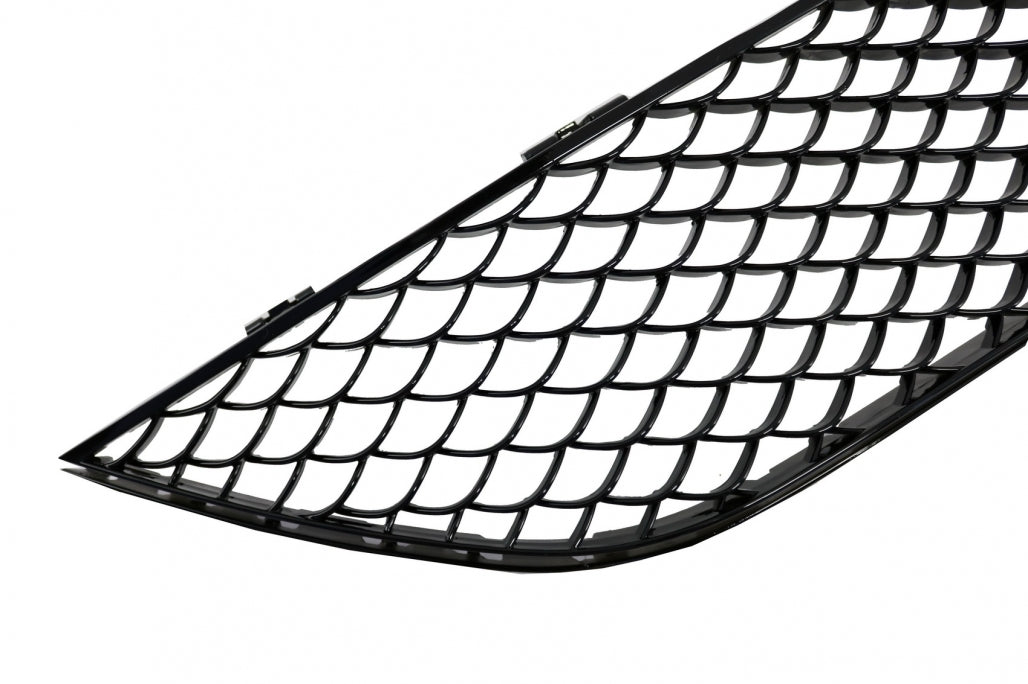 Front Bumper Central Lower Grille Piano Black for Mercedes S-Class W222 (2013–2017) S63 Design