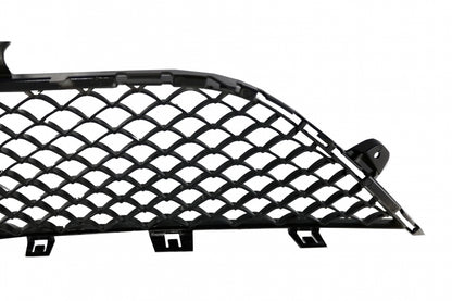 Front Bumper Central Lower Grille Piano Black for Mercedes S-Class W222 (2013–2017) S63 Design