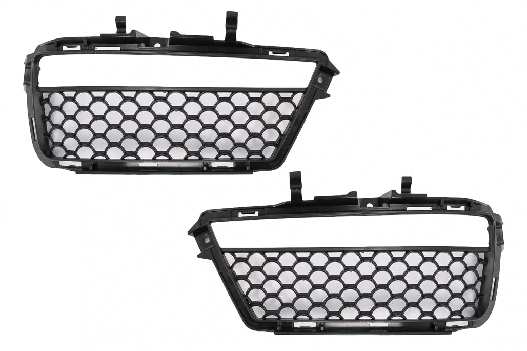 Front Bumper Central Lower Grille and Side Grilles for Mercedes S-Class W221 (2005–2012) S63 S65 Design